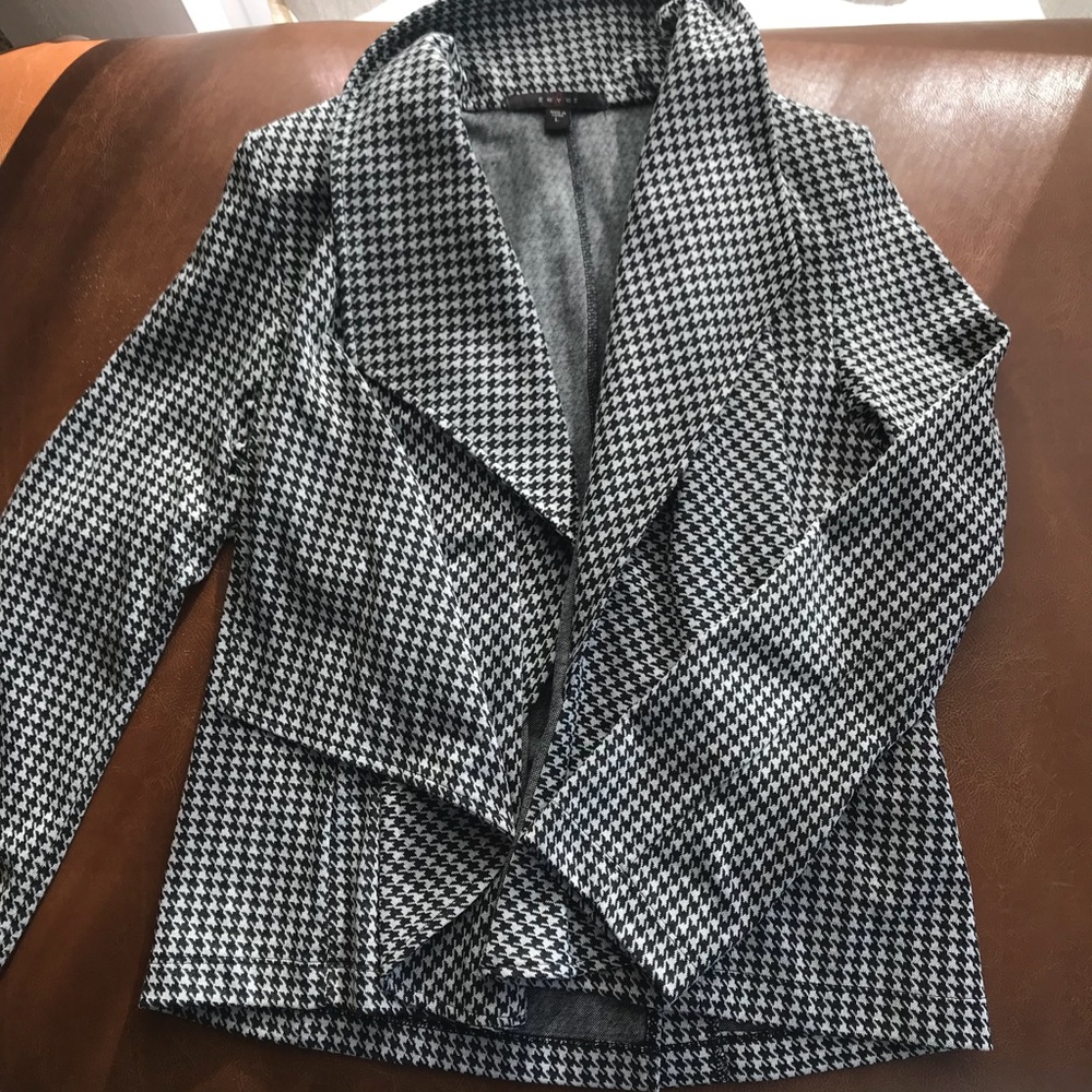 Houndstooth check lightweight  jacket